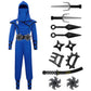 Spooktacular Creations Halloween Ninja Costume  Blue Ninja Outfit Set for Kids  Halloween Costumes with Accessories for Boys Dress Up and Role Play Party (3T  3-4 yrs)