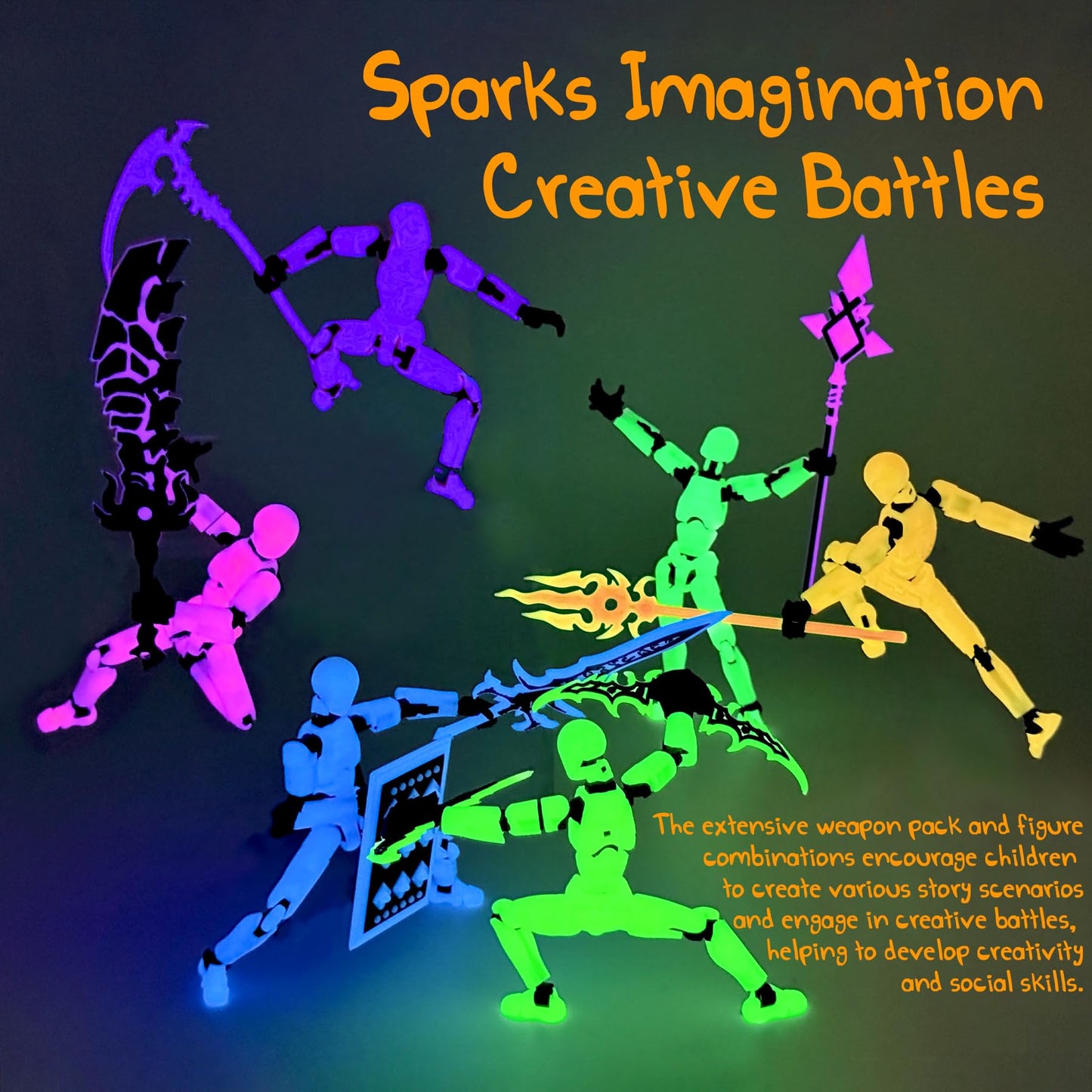 Glowing Titan 13 Action Figure Set Already Assembled  T13 Action Figures with  Accessories 3D Printed T 13 Lucky Robo Dummy Nova 13 Action Figures  Figura de acci?n t13 (Rose Red)