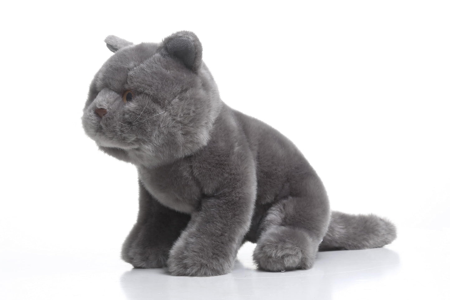 TAMMYFLYFLY Lifelike British Shorthair Cat Plush Stuffed Animal Toy British Shorthair Cat Animal Model 32cm