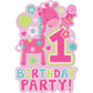 Amscan One Wild Girl 1st Birthday Die-Cut Postcard Invitations, 6 x 3.5, Pink
