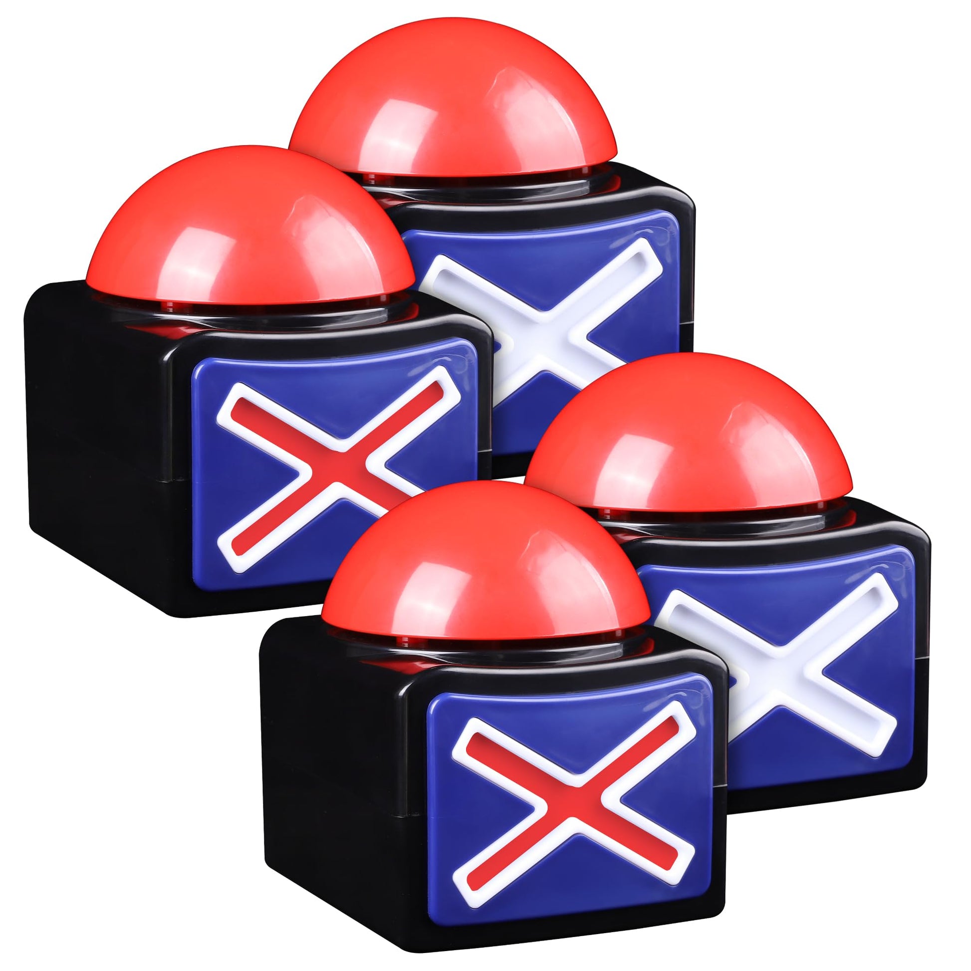 MyMealivos Game Trivia Buzzers for Family Game Night | Alarm Answer Button with Loud Sound and Light Entertainment in Classroom 