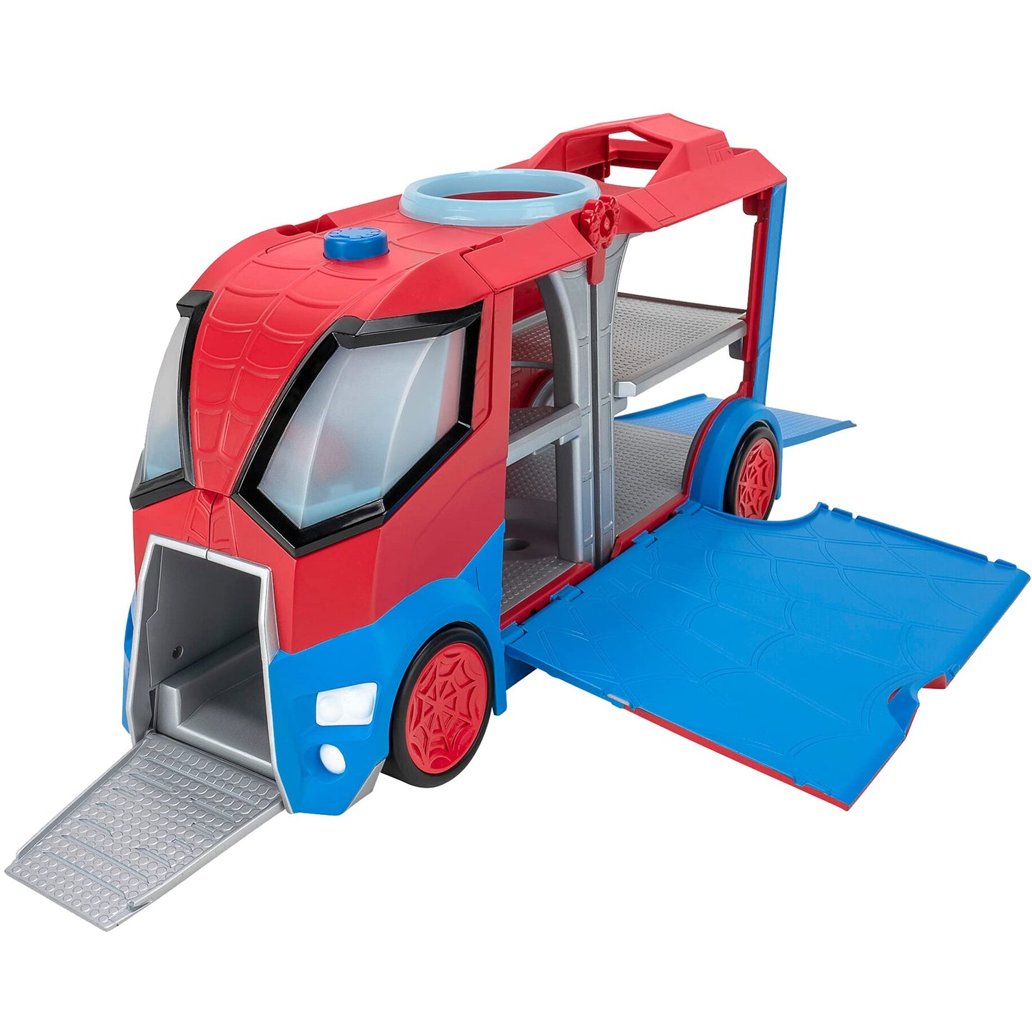 Marvel Spidey Web Transporter Vehicle Set - Lights & Sounds, 3 Mini Vehicles, Multicolor, One Size, Model SNF0052