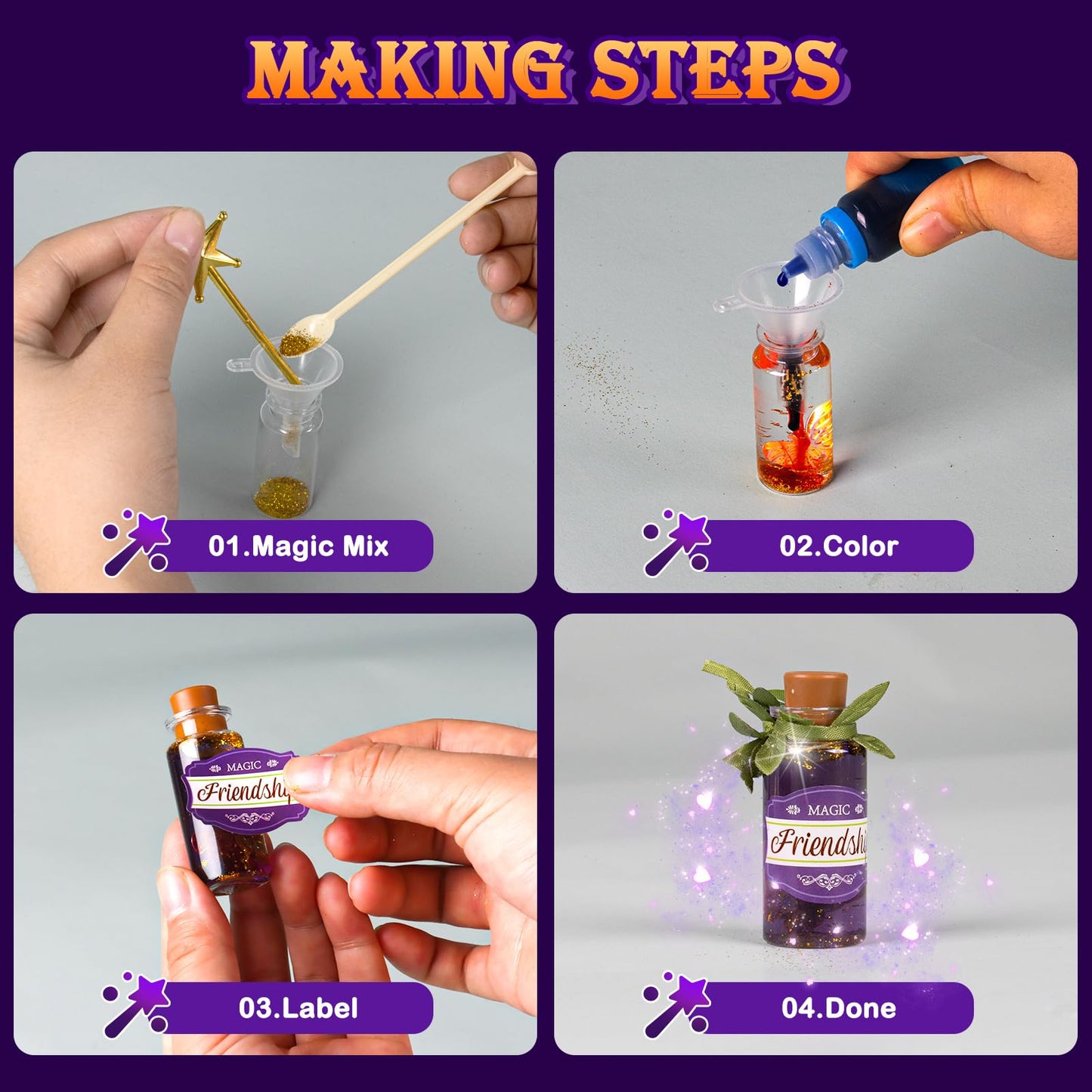 Gorispi Magic Potion Kit For Girls - Fairy Potions Kit 22 Potions Magic Mix Kit For Kids 6 7 8 9 10 12+ Years Mystery Potion Mak