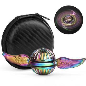Fidget Hand Spinner For Kids Adults, Sensory Magic Orb Toy For Fans Of The Magical World, Finger Easter Gifts For Stress Relief Anti Anxiety (Rainbow)