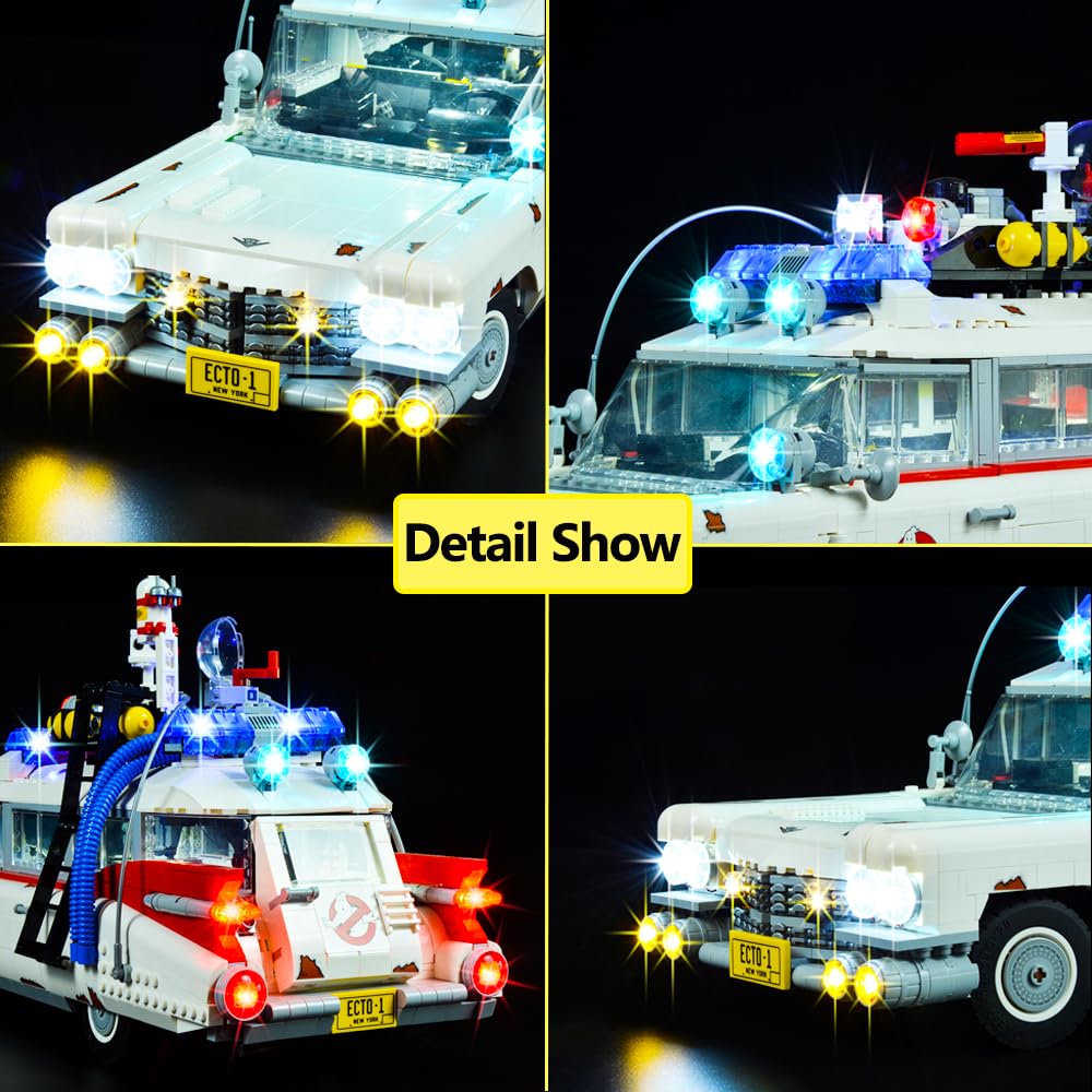 Led Lighting Kit Only - Light Set Designed For Lego Ghostbusters Ecto-1 10274 Building Blocks Model - Without Lego Bricks Set (Rc Sound Version)