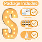 Imprsv 4Ft Marquee Light Up Letters S, Large Light Up Letters For Baby Shower Anniversary Wedding Room Decor, Big Letters For Pa