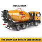 duturpo 1/50 Scale Metal Diecast Cement Mixer Toy Truck, Metal Construction Vehicles Trucks Model Toy for Boys Kids