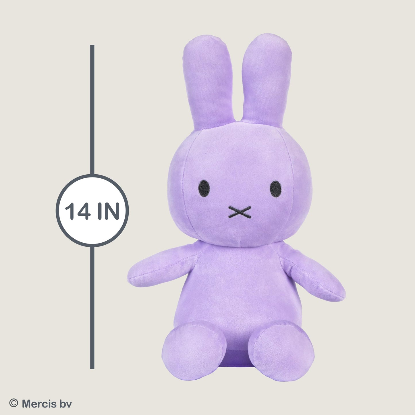 KIDS PREFERRED Miffy Plush Toy, 14 Inch Sitting Dutch Bunny Plush by Dick Bruna, Soft Boa Rabbit Bunny Stuffed Animal Plushie Do