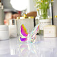Kanpura Ab Coating Crystal Flying Butterfly Figurine Collectible,Glass Butterfly Ornament,Crystal Butterfly For Wedding Christmas Party Decor