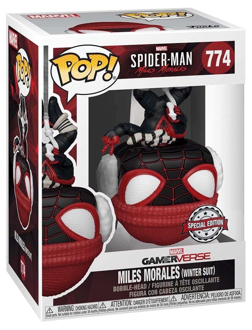 Funko Pop! Marvel Spider-Man Miles Morales (Winter Suit) Vinyl Bobble-Head - Hot Topic Exclusive, Model FUN54291