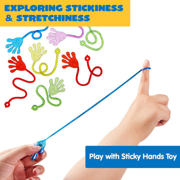 Joyin 48Pcs Sticky Hands Party Favors, Party Table Favors Set For Kids, Holiday Traditions, Xmas Gift, Bendy Tube, Bendy Tubes, Extreme Stretch Fidget, Fun Fidget Toys For Kids
