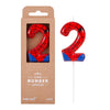 PHD CAKE 2.76 Inch Number 2 Spider Birthday Candles, Spider Cartoon Themed Number Candles, Cake Number Candles, Party Celebratio