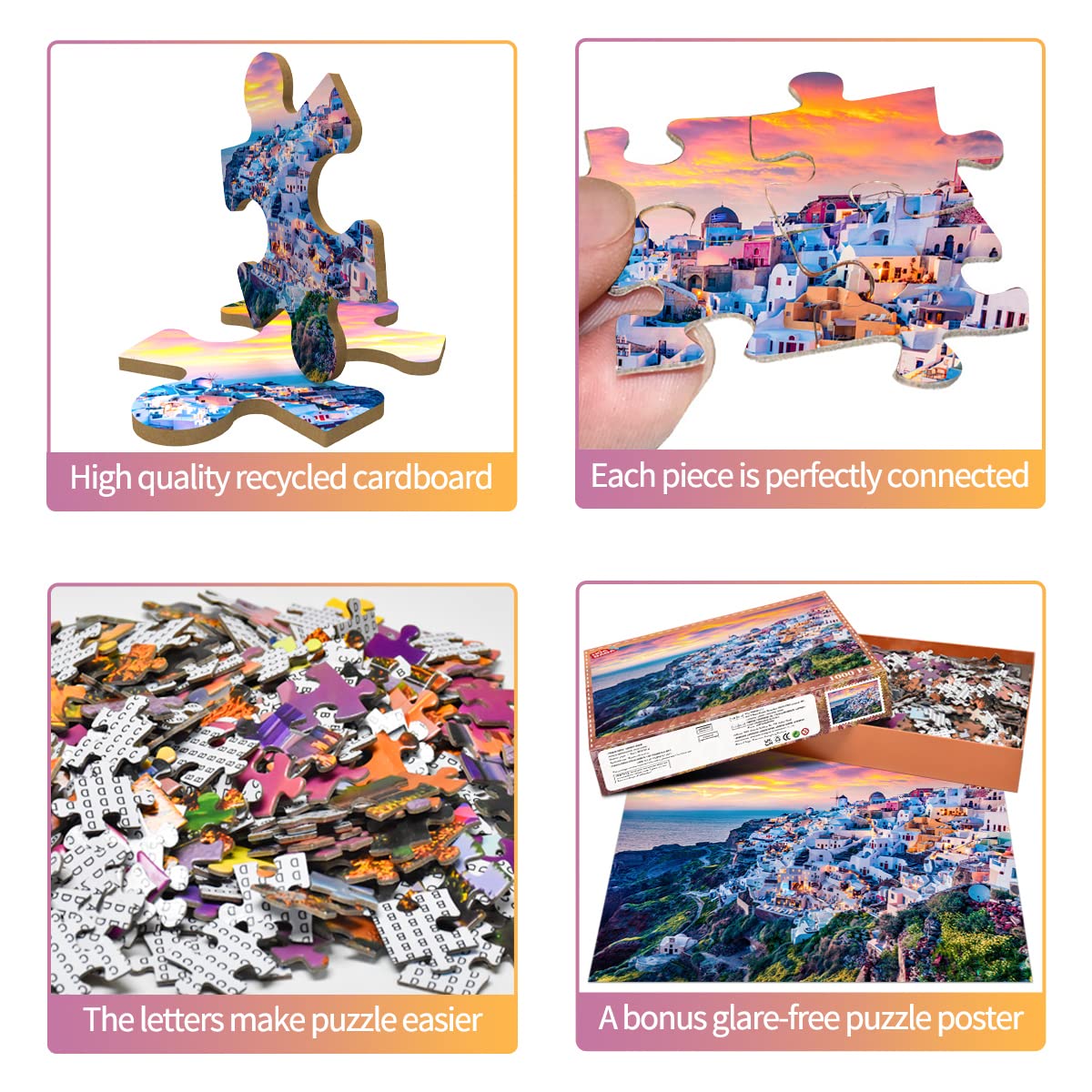 Jigsaw Puzzles for mature-themeds 1000 Piece Puzzle for mature-themeds 1000 Pieces Puzzle 1000 Pieces-Santorini Island