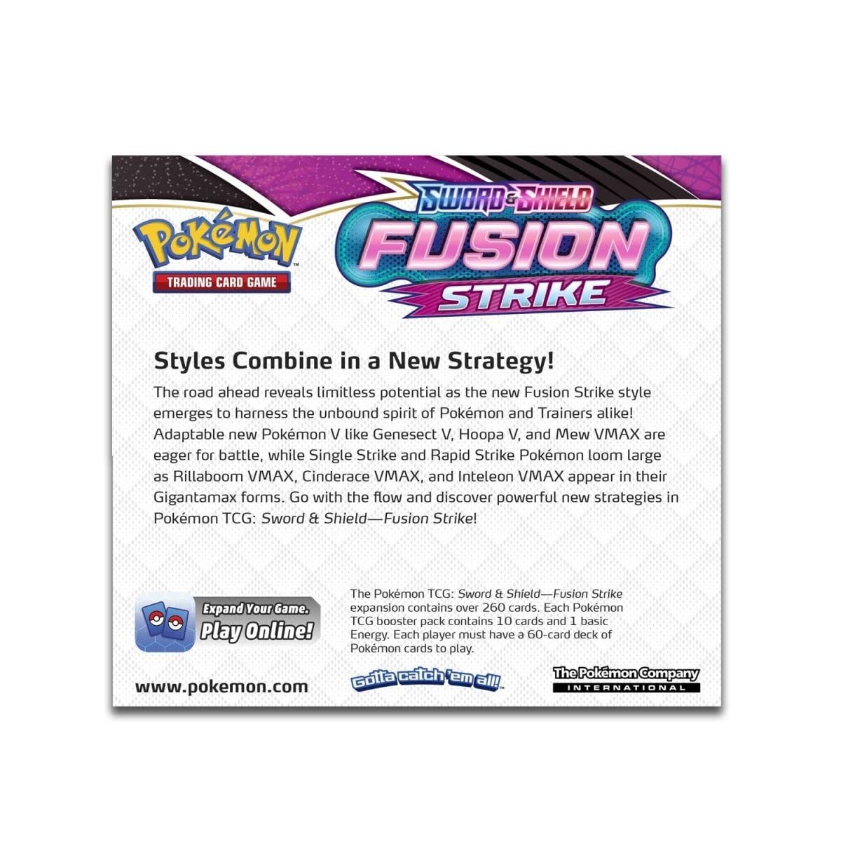 Pokemon TCG: decorative replica blade & Shield Fusion Strike 4 Booster Packs