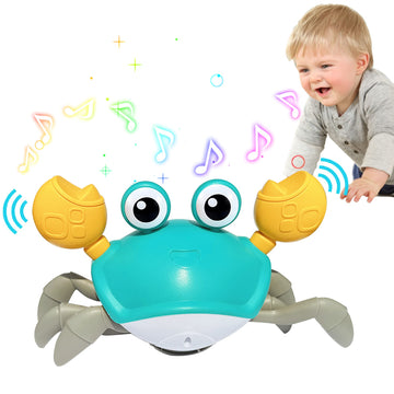 Baby Toys Crawling Crab - Infant Tummy Time Toys 3 4 5 6 7 8 9 10 11 12 Baby Toys 6-12 12-18 Months Light-Up Musical Walking Sen