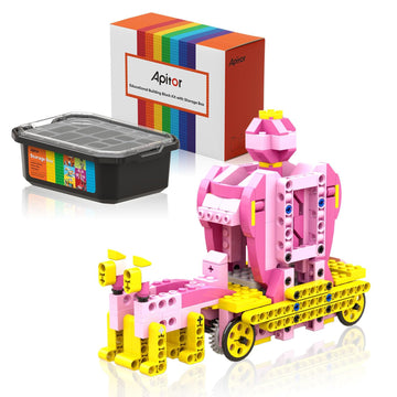Apitor Robot G Stem Kits- Includes Large Storage, 8 In 1 Electric Building Toys For Kids 6-8 8-10, Diy Educational Construction Science Kit For Girls 6-12 Christmas Birthday Gift