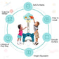4-In-1 Toddler Basketball Hoop, Adjustable Height Kids Basketball Hoop With Soccer Goal Ring Toss Golf Play Set, Basketball Hoop
