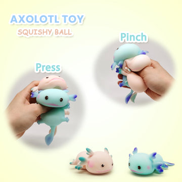Ztatu Axolotl Squishy Animal Toys Stress Balls For Adults (2Pcs) Axolotl Squishy Fidget Toys, Sensory Toys For Kids, Party Favor