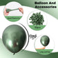 Jobkoo Metallic Green Balloons, 12Inch Chrome Dark Green Balloons 30Pcs Retro Sage Olive Green Metallic Party Balloons Hunter Gr
