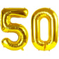 40 Inch Gold 50 Balloon Number, 50Th Birthday Decorations, 50 Birthday Anniversary Decorations, Large Foil Mylar Balloons For Pa