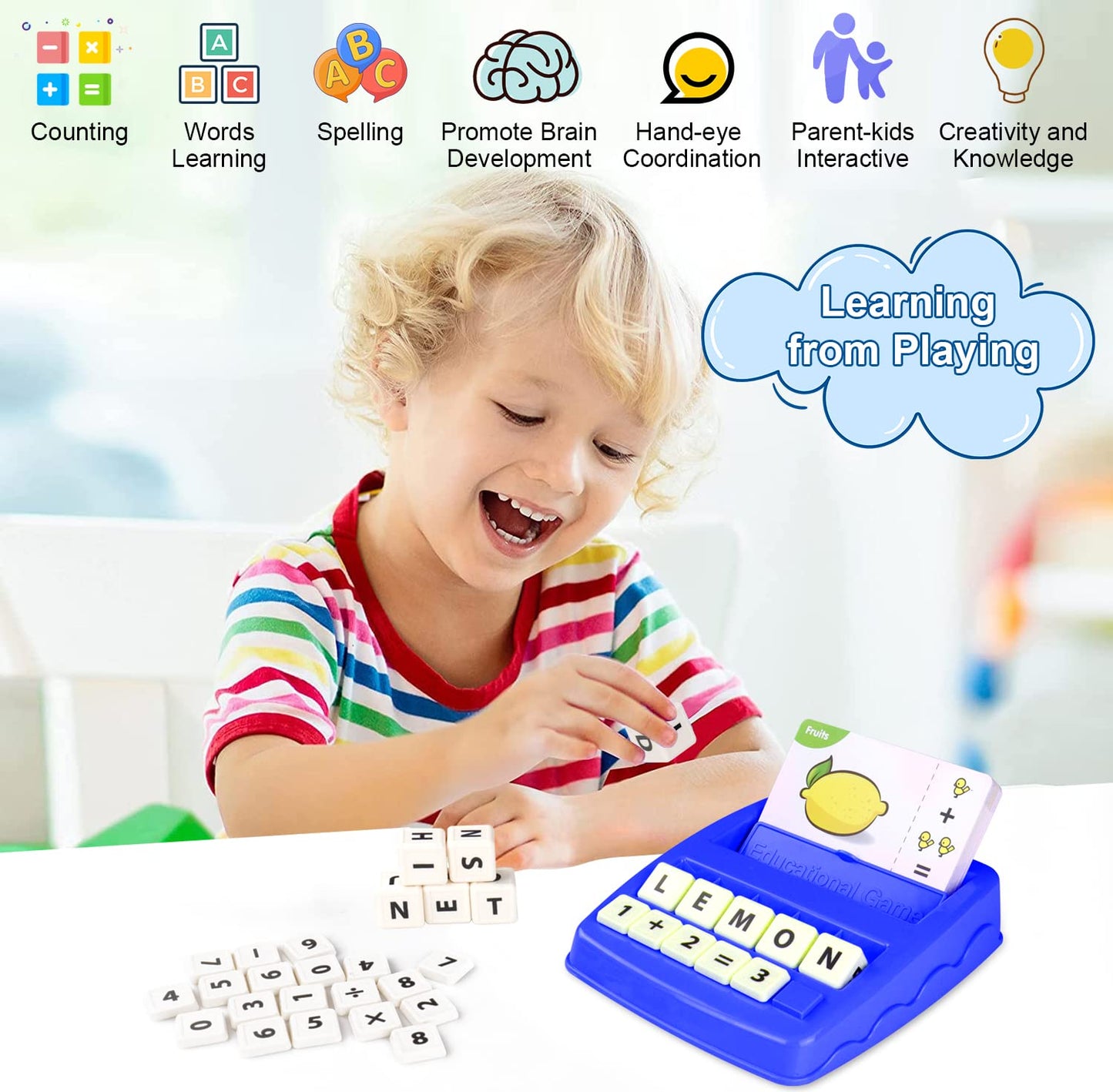 Flash Cards For Kids, 2 In 1 Education Matching Letter Games,Phonics Alphabet Spelling & Reading Toys, Learning Toy Birthday Gifts For Preschool Kindergarten Boys Girls Activities Ages 4-8