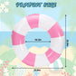 JarThenaAMCS Inflatable Swim Ring - 12Pcs Fun Print Pool Lounger, 22.8 Inch, Pink, PVC for Summer Beach Party
