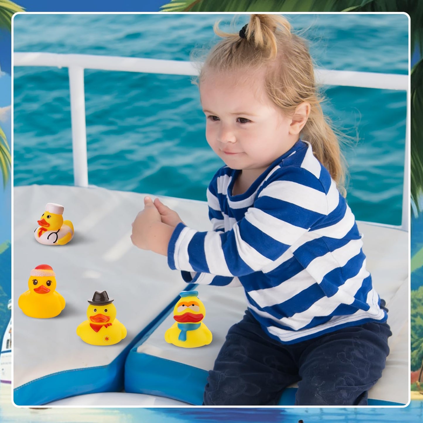 25 Pcs Easter Rubber Ducks For Kids, Assorted Mini Rubber Duckies Small Easter Ducks For Easter Basket Stuffers, Bath & Pool Toy