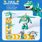 Super Wings 5" Transformer Tino & Mini Tino Dinosaur Airplane Robot, Green, Educational Action Figure for Kids Age 3+