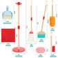 Whoholl Kid Cleaning Set, Wooden Toddler Broom Set For Housekeeping, 9 Pcs Kids Broom And Mop Set For Toddlers, Baby Cleaning To