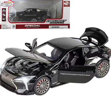 Toy Cars Lexus Lc500 Car Toys With Light And Sound Diecast Metal Collectible Model Cars For 3+ Year Old Boys Pull Back Car Gift