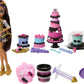 Monster High Scary Sweet Birthday Cake Kit with Clawdeen Wolf Doll, Cake Decorating Playset with 20+ Accessories Like Eerie Icin
