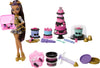 Monster High Scary Sweet Birthday Cake Kit with Clawdeen Wolf Doll, Cake Decorating Playset with 20+ Accessories Like Eerie Icin