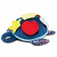 Urjix SewnOn Appliques HideAndSeek Stuffed Turtle OceanThemed Sensory Turtle Toy Soft Material Baby Grasping Toy Interactive