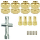 HOPLEX Brass 7mm RC Wheel Hex Hub Spacer with 9.5mm Offset Extension 4Pcs Hex Drive Adapter for AXIAL SCX24 Upgrades Accessories