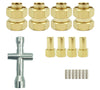 HOPLEX Brass 7mm RC Wheel Hex Hub Spacer with 9.5mm Offset Extension 4Pcs Hex Drive Adapter for AXIAL SCX24 Upgrades Accessories