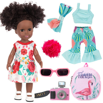 14.5 Inch Black Dolls And Black Baby Doll Clothes Accessories