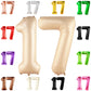 Katchon, Giant Beige Caramel 17 Balloon Numbers - 40 Inch | Happy 17Th Birthday Decorations, 17 Birthday Balloons | Number 17 Balloons For Happy Birthday Decorations | 17 Number Balloons