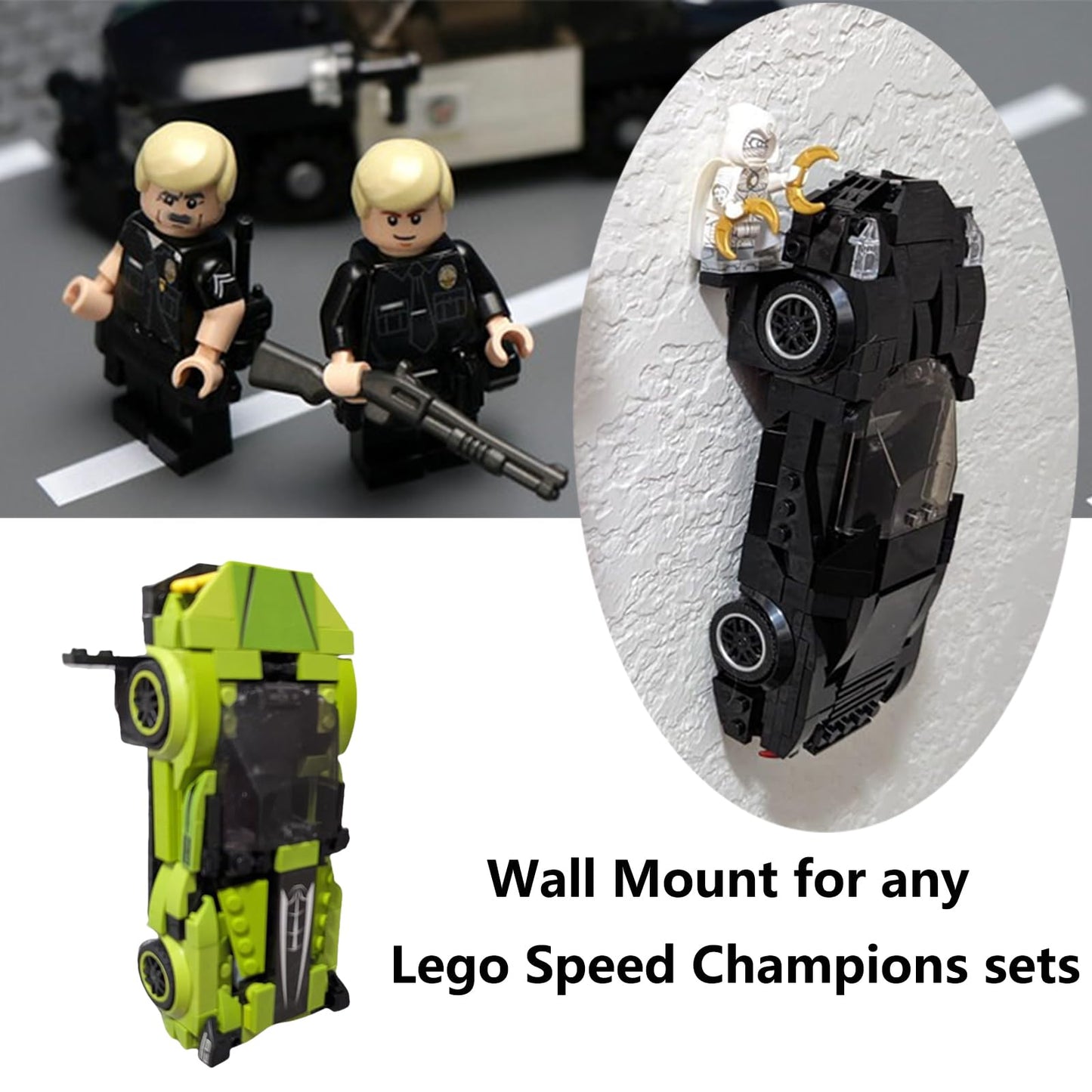 Teyouyi Wall Mount For Any Lego Speed Champions Sets Wall Mount For Lego Speed Of Champions With A Base For The Pilot,Wall Mount