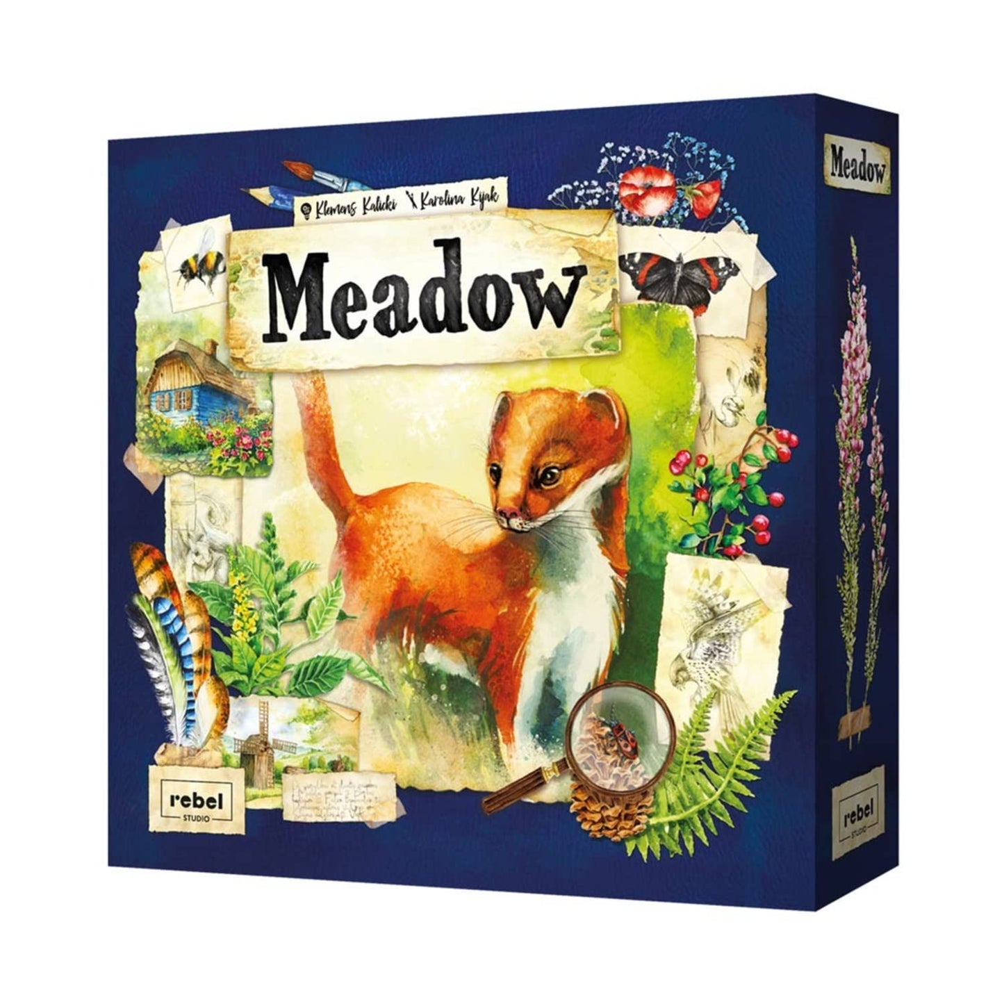 Rebel Studio Meadow Board Game - Nature Drafting & Set Collection, 12"x12", Multicolor, 1-4 Players, Ages 10+, 60-90 Min Playtime