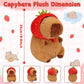 Ozif Cute Capybara Plush Kawaii 10 Inch Capybara Stuffed Aniamls Toys With Turtle Backpack, Bread And Strawbery Toys Gifts For B