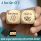 JCHCAMRY 2 Pcs Engraved Wooden Date Night Food Movie Decision Dice Decider,Valentines Day Date Night Gifts for Husband Wife Boyf