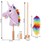 Plyfou Plush Stick Horse With Wood Wheels Real Pony Neighing And Galloping Sounds Toy, Horse On A Stick For Toddlers & Preschool