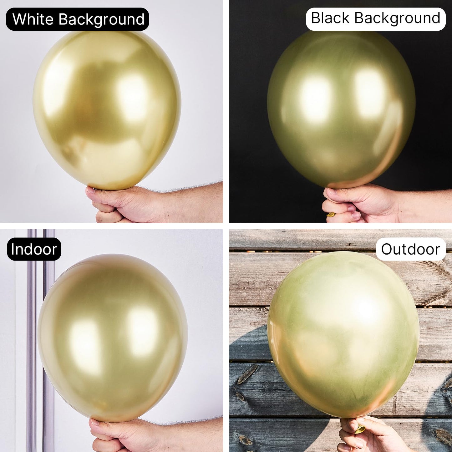 Partywoo Metallic Light Gold Balloons, 50 Pcs 12 Inch Metallic Gold Balloons, Gold Balloons For Balloon Garland Balloon Arch As Party Decorations, Birthday Decorations, Wedding Decorations, Gold-G129
