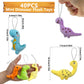 XIPEGPA 40 PCS Mini Dinosaur Plush Toys Set Cute Small Dinosaur Stuffed Toy Keychain for Party Favors Keychain Ornament for Goody Bag Easter Egg Stuffers Carnival Birthday Party Classroom Prizes