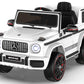 Anpabo Licensed Mercedes-Benz G63 Car For Kids, 12V Ride On Car W/Parent Remote Control, Led Headlights, Music Player & Horn, Soft Start, Low Battery Prompt, Kids Electric Vehicle, White