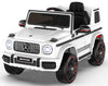 Anpabo Licensed Mercedes-Benz G63 Car For Kids, 12V Ride On Car W/Parent Remote Control, Led Headlights, Music Player & Horn, Soft Start, Low Battery Prompt, Kids Electric Vehicle, White