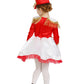 Dress Up America Drum Majorette Costume For Girls - Marching Band Uniform For Kids Red