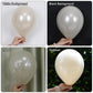 Pearl White Sand Balloons Pearl Beige Balloons Garland Arch Double-Stuffed White Balloon Different Sizes 18/12/10/5Inch 61Pcs Iv