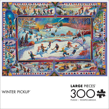 Buffalo Games - John H Burrow - Winter Pickup - 300 Piece Jigsaw Puzzle For Adults - Challenging Puzzle Perfect For Game Nights - Finished Size Is 21.25 X 15.00