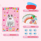 Pin The Hat On The Cat Party Game Cat Birthday Party Games For Kids, Cat Birthday Party Supplies Decorations For Girls Boys, Large Pin The Tail Poster With 54 Hat Stickers